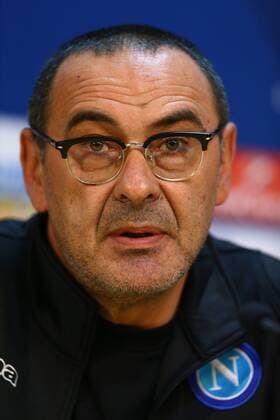 March 6, 2017 - Naples, Italy - Napoli s coach from Italy Maurizio Sarri attends a press conference PK Pressekonferenz on the eve of the Champions League football match Napoli vs Real Madrid on March 6, 2017 at the Castel Nuovo training camp in Naples. Napoli Training and Press Conference  - ZUMAn230 20170306_zaa_n230_143 Copyright: xMatteoxCiambellix