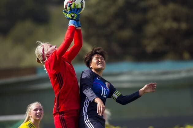 Emma Holmgren, Ayaka Michigami, Woman U23 5 Nations Tournament, match JAPAN vs SWEDEN, La Manga Club, Murcia, Spains, 06-03-2017  xPascu_Mendezx xx