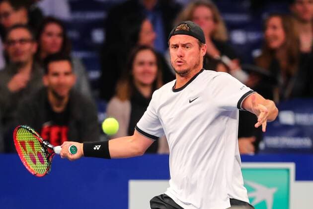 NEW YORK, NY - MARCH 06: Lleyton Hewitt of Australia during the BNP Paribas Showdown on March 6, 2017, at Madison Square Garden in New York City, NY. (Photo by Rich Graessle Icon Sportswire) TENNIS: MAR 06 BNP Paribas Showdown Icon0306171062 EDITORIAL USE ONLY