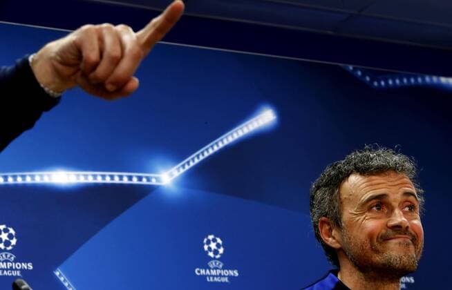 Themen der Woche - SPORT Bilder des Tages - SPORT FC Barcelona Barca s head coach, Luis Enrique, reacts during a press conference PK Pressekonferenz at the end of a training session at the Joan Gamper facilities in Barcelona, northeastern Spain, 07 March 2017. FC Barcelona will face PSG in a UEFA Champions League round of 16 second leg match at the Camp Nou stadium on 08 May. Press conference of Luis Enrique !ACHTUNG: NUR REDAKTIONELLE NUTZUNG!  Copyright: xALBERTOxESTEVEZx GRA076 20170307-636244947603679005