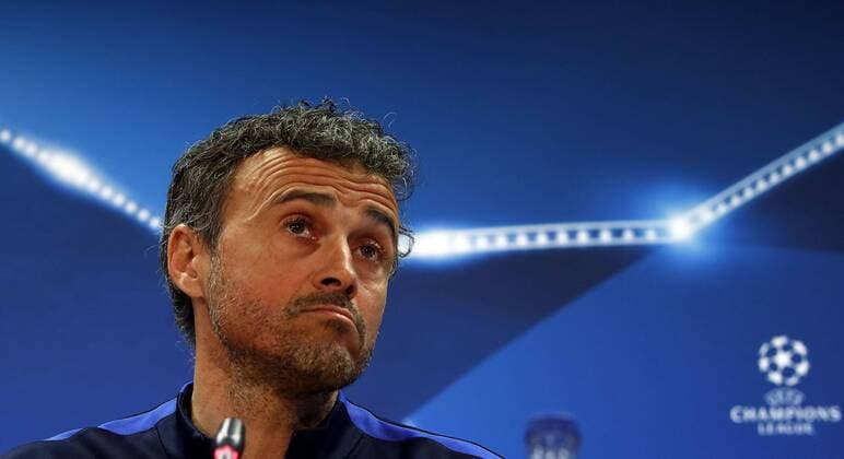 FC Barcelona Barca s head coach, Luis Enrique, attends a press conference PK Pressekonferenz at the end of a training session at the Joan Gamper facilities in Barcelona, northeastern Spain, 07 March 2017. FC Barcelona will face PSG in a UEFA Champions League round of 16 second leg match at the Camp Nou stadium on 08 May. Press conference of Luis Enrique !ACHTUNG: NUR REDAKTIONELLE NUTZUNG!  Copyright: xALBERTOxESTEVEZx GRA076 20170307-636244947630754783