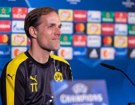 Dortmund, Deutschland 07.03.2017, UEFA Champions League - 2016 17, Pressekonferenz zum Spiel BV Borussia Dortmund - Benfica Lissabon, Trainer Thomas Tuchel (BVB) im Interview ( DeFodi507
