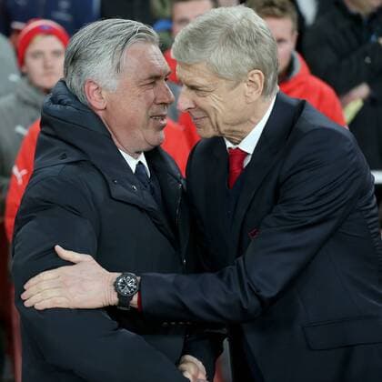 Trainer Carlo Ancelotti (FC Bayern Muenchen) Trainer Arsene Wenger ( Arsenal FC ), Arsenal FC - FC Bayern Muenchen, UEFA Champions League, Achtelfinale, Fussball, 07.03.2017, London Copyright: xLangerx xEibner-Pressefotox EP_HLR
