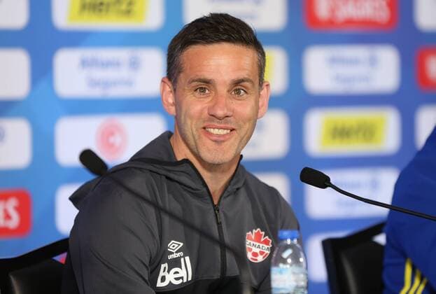 07.03.2017 xcex Portugal, Fussball, Frauenfussball Algarve Cup 2017 Pressekonferenz mit den Finalisten vor dem Finale Kanada gegen Spanien Trainer John Herdman (Kanada)
