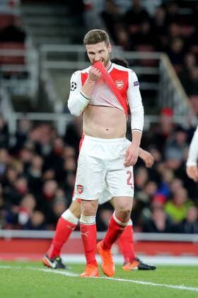Fußball, CL, FC Arsenal - Bayern München Shkodran Mustafi ( Arsenal FC 20 ) nach dem 1:3, Arsenal FC - FC Bayern Muenchen, UEFA Champions League, Achtelfinale, Fussball, 07.03.2017, London Copyright: xLangerx xEibner-Pressefotox EP_HLR