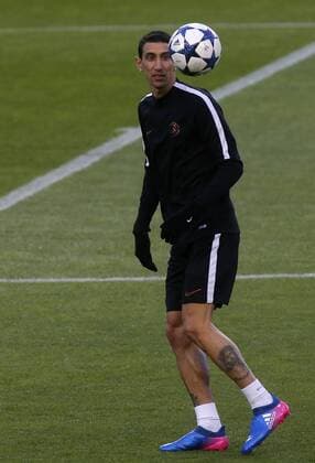 Fußball, CL, Paris St. Germain Training Di Maria. Paris Saint Germain PSG training session at Camp Nou. In this picture, Di Maria. xFRANCESCxADELANTADOx 