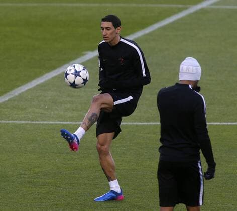 Fußball, CL, Paris St. Germain Training Di Maria. Paris Saint Germain PSG training session at Camp Nou. In this picture, Di Maria. xFrancescxAdelantadox 