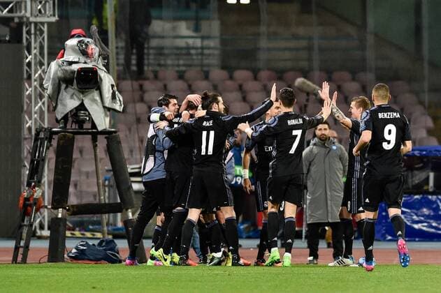 Fußball, CL, SSC Neapel - Real Madrid March 7, 2017 - Rome, Italy - Sergio Ramos of Real Madrid celebrates scoring his side second goal during the UEFA Champions League Round of 16 game 2 match between Napoli and Real Madrid at Stadio San Paolo, Naples, Italy on 7 March 2017. Napoli v Real Madrid - Champions League  - ZUMAn230 20170307_zaa_n230_410 Copyright: xGiuseppexMaffiax