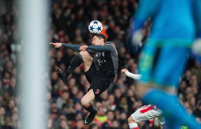 Bilder des Tages - SPORT Robert Lewandowski (BAY) Fussball UEFA Championsleague Achtelfinale Rueckspiel: FC Arsenal London - FC Bayern Muenchen in London, Grossbritanien am 07.03.2017,