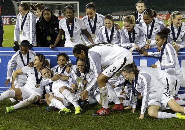 March 7, 2017: French Women s national team Nationalteam after a soccer match as part of the SheBelieve Cup 2017 between the United States and France at RFK Stadium in Washington DC. France defeats the United States, 3-0, to win the SheBelieve Cup. CSM SheBelieve Cup 2017: United States vs France MAR 07 - ZUMAc04_ 20170307_zaf_c04_051 Copyright: xJustinxCooperx