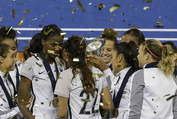 March 7, 2017: The French Women s national team Nationalteam celebrate their victory after a soccer match as part of the SheBelieve Cup 2017 between the United States and France at RFK Stadium in Washington DC. France defeats the United States, 3-0, to win the SheBelieve Cup. CSM SheBelieve Cup 2017: United States vs France MAR 07 - ZUMAc04_ 20170307_zaf_c04_082 Copyright: xJustinxCooperx
