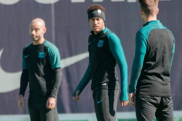 SPAIN - Mar,7th: Neymar jr during the last training before the match between FC Barcelona Barca - PSG, for the match of the Champions League, played at Camp Nou Stadium on 7th March 2017 in Barcelona, Spain. (Credit: David R. Rico Urbanandsport Cordon Press)  xCordonxPressx xSPAINx-PressxConferencex-xFCxBarcelonax-xPSGx-xxChampionsxLeaguex-x2016 17x