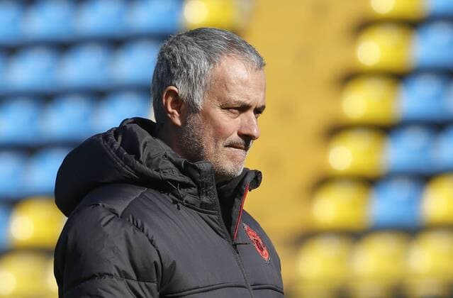 ROSTOV-ON-DON, RUSSIA - MARCH 8, 2017: Manchester United ManU s head coach Jose Mourinho attends a training session ahead of their 2016-17 UEFA Europa League Round of 16, 1st leg football match against FC Rostov. Valery Matytsin TASS  TS04398C