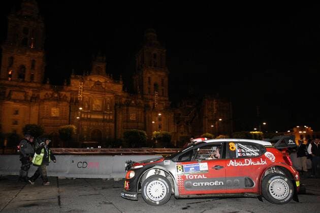 French Stephene Lefebvre drives his Citroen C3 WRC Motorsport Rallye WM during the first stage of World Rally of Mexico in Mexico City, Mexico, 09 March 2017. The World Rally of Mexico opens its first stage at the main square of Mexico. World Rally Championship !ACHTUNG: NUR REDAKTIONELLE NUTZUNG!  Copyright: xUlisesxRuizxBasurtox MEX41 20170310-636247213771965362