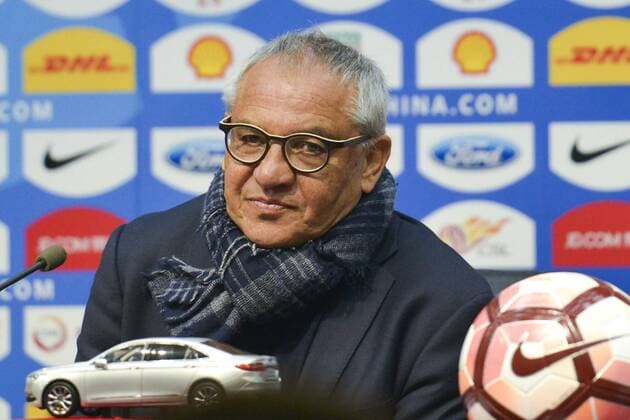 JINAN, CHINA - MARCH 10: Felix Magath, head coach of Shangdong Luneng, attends a press conference PK Pressekonferenz after the 2nd round match of CSL Chinese Football Association between Shandong Luneng and Guangzhou Evergrande at Jinan Olympic Sports Center Stadium on March 10, 2017 in Jinan, Shandong Province of China.  Copyright: xVCGx CFP501333230 