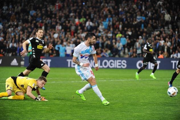 But Cabella (OM) FOOTBALL : Olympique Marseille vs SCO Angers - Ligue1 - 10 03 2017 FranckPennant Panoramic 