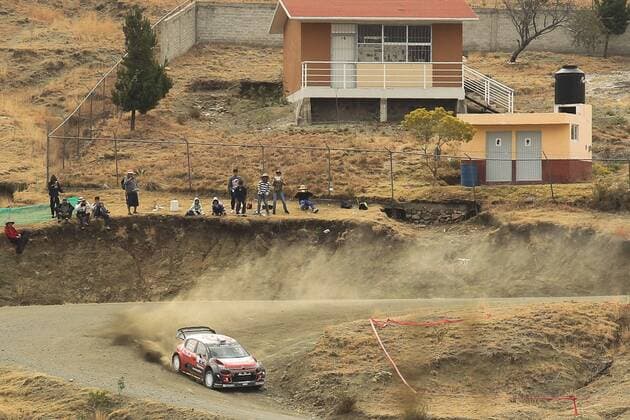 French pilot Stephene Lefebvre rides his Citroen C3 WRC Motorsport Rallye WM during the Half Moon stage at the 14th World Rally Championship in Leon, Guanajuato state, Mexico, 11 March 2017. 14TH WORLD RALLY CHAMPIONSHIP IN MEXICO !ACHTUNG: NUR REDAKTIONELLE NUTZUNG!  Copyright: xUlisesxRuizxBasurtox MEX001 20170311-636248581841221698