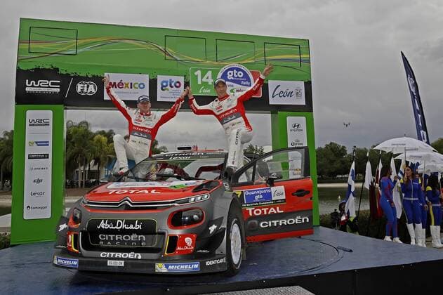 WRC, Meeke und Nagle gewinnen Rallye Mexiko Paul Nagle (GB), Kris Meeke (GB) WRC Motorsport Rallye WM Rally Mexico 2017 Rally Mexico 2017