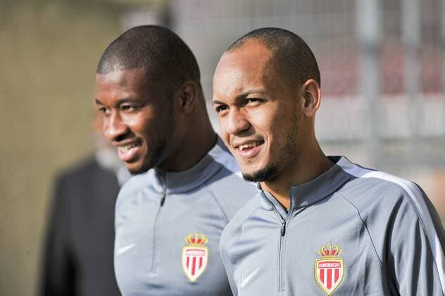 Fußball, CL, AS Monaco Training Fabinho (AS Monaco) - Toure (AS Monaco) FOOTBALL : Training - AS Monaco -Champions League - 14 03 2017 NorbertScanella Panoramic 