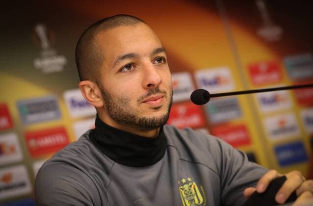 Anderlecht s Sofiane Hanni pictured during a press conference PK Pressekonferenz of Belgian soccer team RSC Anderlecht in Anderlecht, Wednesday 15 March 2017. Tomorrow Anderlecht is playing a return 1 8 final game of the Europa League competition against Cyprus team Apoel Nicosie. First leg in Nicosie ended on a 0-1 result. VIRGINIExLEFOUR  x05064972x