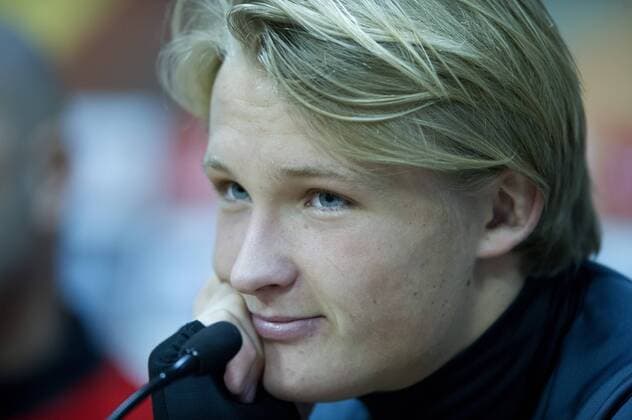15-03-2017 VOETBAL: TRAINING EN PERSCONFERENTIE AJAX: AMSTERDAM Kasper Dolberg (Ajax) Foto: SCS Michel Utrecht xVIxxIVx 7345244