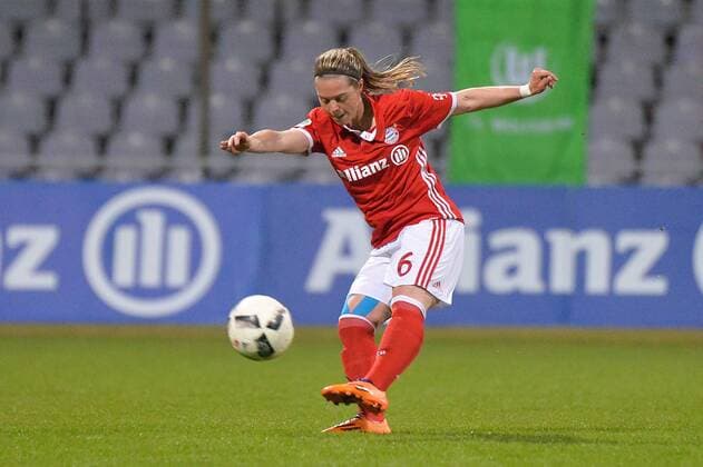 Katharina Baunach (FC Bayern Muenchen, Katha Baunach) München, , 15.03.2017, Fussball, DFB-Pokal der Frauen, FC Bayern München - VfL Wolfsburg, xKLx