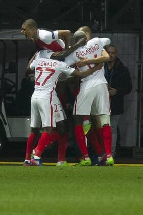 Football - UEFA Champions League - Round of Sixteen: AS Monaco 3 vs. Manchester City 5 , at the Stade Louis II. COLORSPORT WINSTON BYNORTH 