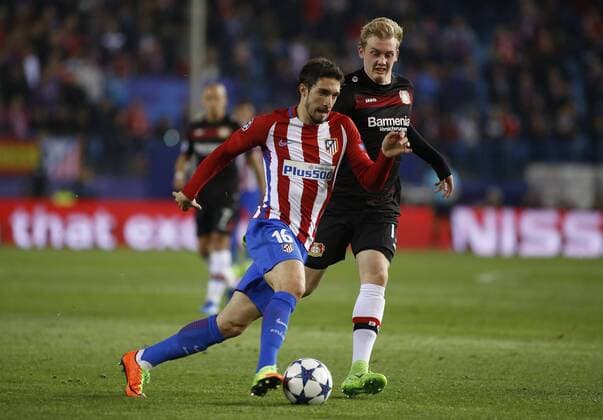 Fußball, CL, Atletico Madrid - Bayer Leverkusen Second Leg of 1 8 Champions League match between Atletico Madrid and Bayer Leverkusen. In this picture, Vrsaljko. xÃngelxRiverox 