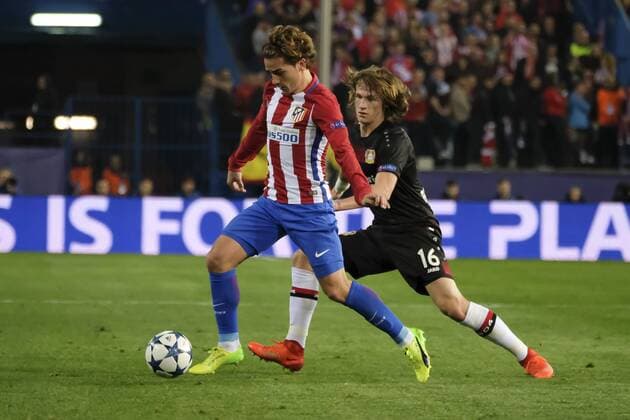 March 16, 2017 - Madrid, Madrid, Spain - Tin Jedvaj of Atletico de Madrid in action during the UEFA Champions League Round of 16 second leg match between Club Atletico de Madrid and Bayer Leverkusen at Vicente Calderon Stadium on March 15, 2017 in Madrid, Spain Photo: NurPhoto Club Atletico de Madrid v Bayer Leverkusen - UEFA Champions League Round of 16: Second Leg  - ZUMAn230 20170316_zaa_n230_011 Copyright: xOscarxGonzalezx