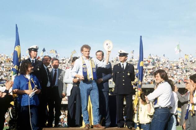 HANS PETER BRIEGEL, FESTA SCUDETTO CAMPIONATO SERIE A 1984-85 FESTA SCUDETTO