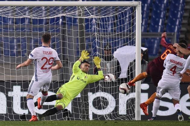 Fußball, EL, AS Rom - Olympique Lyon Gol Kevin Strootman Roma 1-1 Goal celebration Football, Roma 16-03-2017 Europa League 2016 2017 Round of 16 AS Rom - Olympique Lyon AndreaxStaccioli