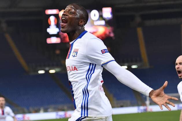 Esultanza Gol Mouctar Dikhaby Lyon 0-1 Goal celebration Football, Roma 16-03-2017 Europa League 2016 2017 Round of 16 AS Rom - Olympique Lyon AndreaxStaccioli