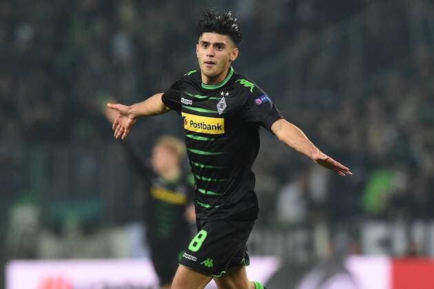 Fußball Europa League Achtelfinale Borussia Mönchengladbach - FC Schalke 04 am 16.03.2017 im Borussia-Park in Mönchengladbach Torjubel zum 2:0 durch Mahmoud Dahoud ( Mönchengladbach ) xRx