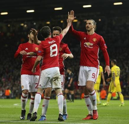 Themen der Woche - SPORT Bilder des Tages - SPORT Juan Mata of Manchester United ManU celebrates after scoring his sides first goal during the UEFA Europa League Round of 16 2nd leg match at Old Trafford Stadium, Manchester. Picture date: March 16th, 2017. Pic credit should read: Matt McNulty Sportimage EDITORIAL USE ONLY. No use with unauthorised audio, video, data, fixture lists, club league logos or live services. Online in-match use limited to 120 images, no video emulation. No use in betting, games or single club league player publications.
