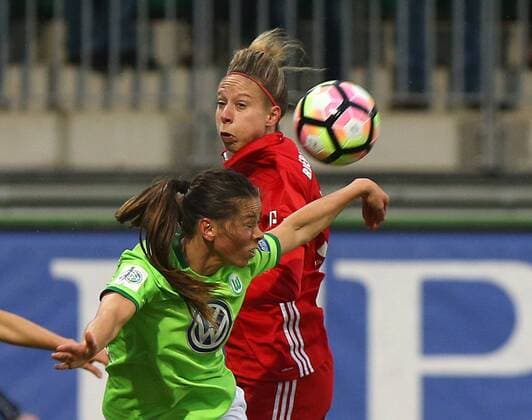 VfL vs Bayern, Frauen Wolfsburg, Deutschland. 19.03.2017, FUßBALL - VfL Wolfsburg vs FC Bayern München, 1. Allianz Frauen Bundesliga, Saison 2016-17. Bild zeigt: Sara Björk Gunnarsdottir (VfL Wolfsburg) Wolfsburg