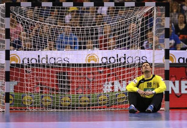 Foto : Torhüter Carsten Lichtlein ( Deutschland ) Handball Länderspiel am So. 19.03.2017 Deutschland - Schweden 25 - 25