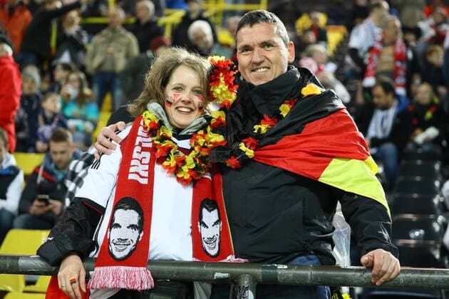 Fans von Lukas Podolski (Deutschland Germany) - 22.03.2017: Deutschland vs. England, Westfalenstadion Dortmund