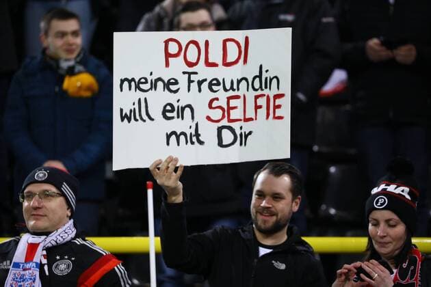 Fan von Lukas Podolski (Deutschland Germany) - 22.03.2017: Deutschland vs. England, Westfalenstadion Dortmund