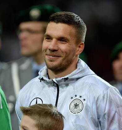 22.03.2017, xfux, Fussball Freundschaftsspiel, Deutschland - England, emspor, v.l. Lukas Podolski (Deutsche Fussball Nationalmannschaft DFB) Dortmund