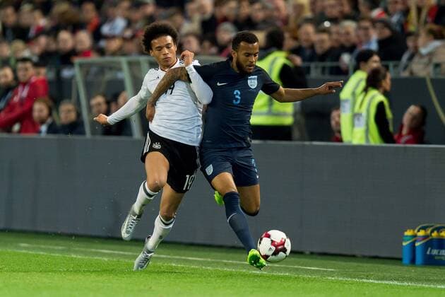 Dortmund, Germany 22.03.2017, Laenderspiel, Deutschland - England, Leroy Sane (GER) und Ryan Bertrand (ENG) im zweikampf ( DeFodi001