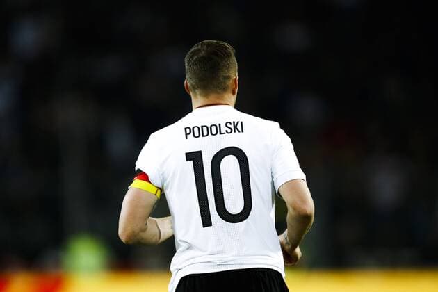 Lukas Podolski of Germanyduring the friendly match between Germany and England on March 22, 2017 at the Signal Iduna Park stadium in Dortmund, Germany. Germany v England Friendly match 2016 2017 xVIxxIVx 7401451