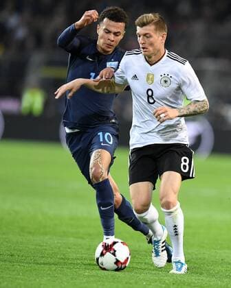 Fussball, Länderspiel, Nationalmannschaft, Deutschland vs England, Lukas Podolski Abschiedsspiel, 22.03.2017, Signal Iduna Park, Dortmund,Ali Bamidele, Toni Kroos, deutschland, ,