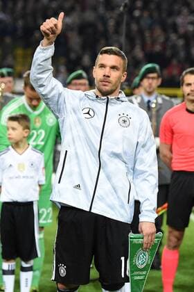 Fußball Länderspiel Deutschland - England am 22.03.2017 im Signal Iduna Park in Dortmund Lukas Podolski ( Deutschland ) xRx