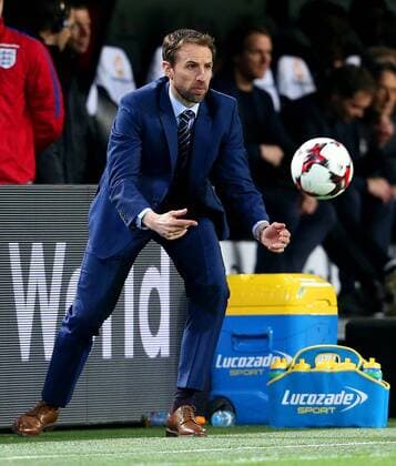 England Manager Gareth Southgate throws the ball back into play during the International Friendly Länderspiel at Signal Iduna Park, Dortmund. Picture date: March 22nd, 2017. Pic credit should read: Matt McNulty Sportimage EDITORIAL USE ONLY. No use with unauthorised audio, video, data, fixture lists, club league logos or live services. Online in-match use limited to 120 images, no video emulation. No use in betting, games or single club league player publications.