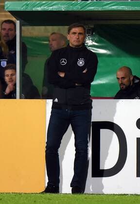 Fußball, U21 Länderspiel, Deutschland - England 24.03.2017, xhbx, Fussball Freundschaftsspiel, Deutschland U21 U 21 - England U21, emspor, v.l. Trainer Stefan Kuntz (Deutschland U21) Wiesbaden
