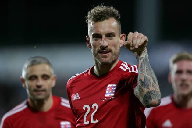 Bilder des Tages - SPORT Aurelien Joachim (Luxemburg 22) jubelt, freut sich, Jubel, Freude nach seinem Treffer zum 1:1 Fussball WM-Qualifikation 2018, World Cup Qualifiers, Russia 2018 25.03.2017 Luxemburg - Frankreich (Luxembourg vs France) Stade Josy Barthel, Luxemburg 