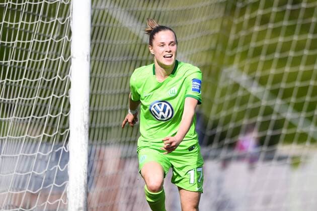 Ewa Pajor (VFL Wolfsburg) (17) dreht jubelnd nach 0:1 ab, Fussball, Allianz Frauen-Bundesliga, MSV Duisburg - VFL Wolfsburg, xmkx
