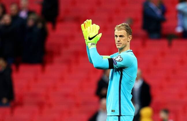 Joe Hart of England applauds the fans at full time during the Group F World Cup Qualifier at Wembley Stadium, London. Picture date: March 26th, 2017. Pic credit should read: Matt McNulty Sportimage EDITORIAL USE ONLY. No use with unauthorised audio, video, data, fixture lists, club league logos or live services. Online in-match use limited to 120 images, no video emulation. No use in betting, games or single club league player publications.