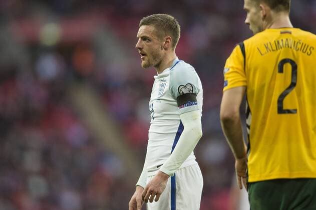 Jamie Vardy of England during the 2018 World Cup Qualifier Group F match between England and Lithuania at Wembley Stadium, London, England on 26 March 2017. Copyright: xDarrenxMusgrovex 14620066