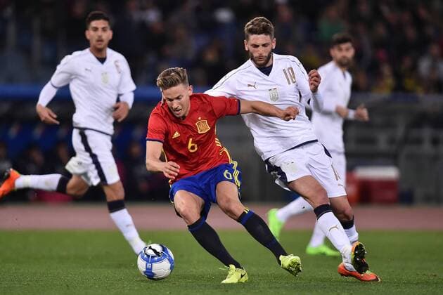 Fußball, U21, Italien - Spanien Marcos Llorente Spagna, Domenico Berardi Italia Roma 27-02-2017, Stadio Olimpico Football Friendly Match Italy - Spain Under 21 Foto Andrea Staccioli Insidefoto AndreaxStaccioli
